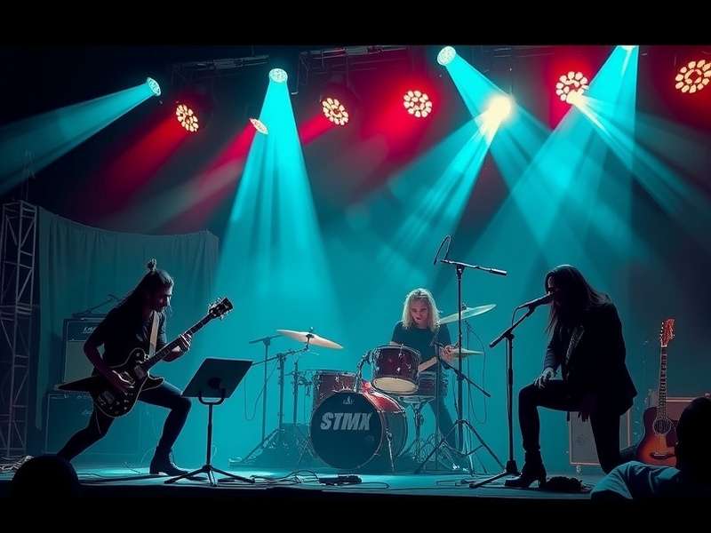 Vintage electric guitar with amplifier representing classic rock era of Styx band