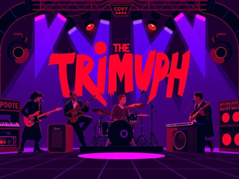 Triumph band performing live on stage with dramatic lighting