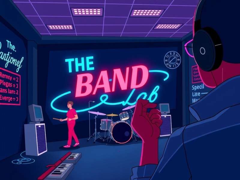 Band Lab Educational interface showing music creation tools