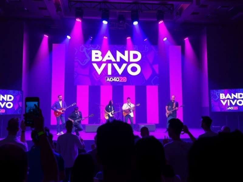 Live band performance on stage with dramatic lighting