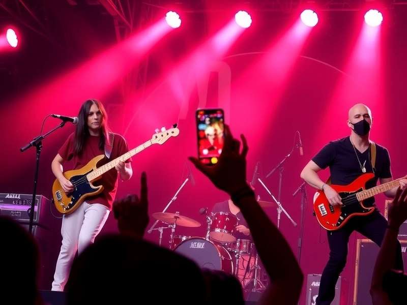 BAND Game gameplay screenshot showing a band performing