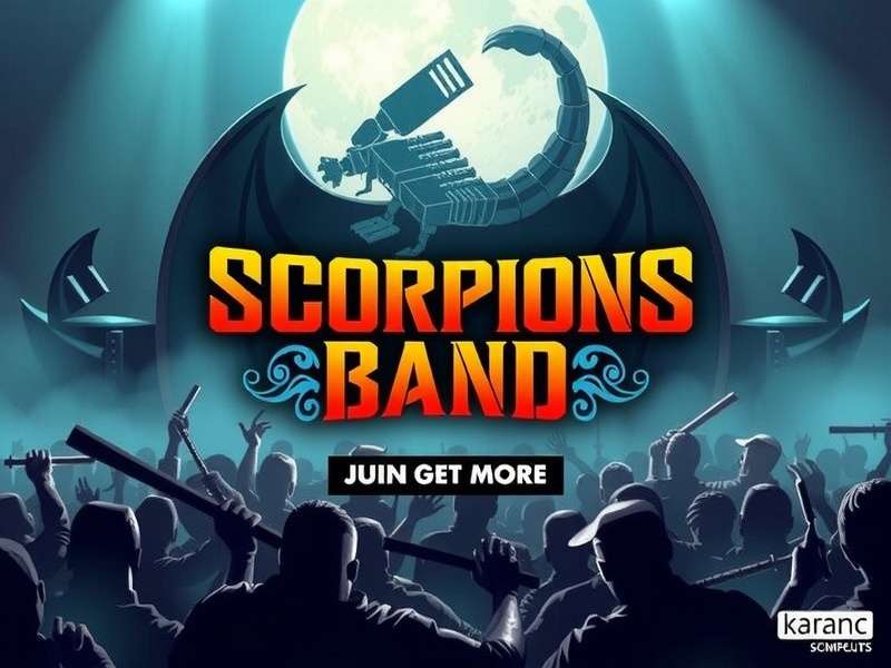 Scorpions band performing live on stage with energetic crowd