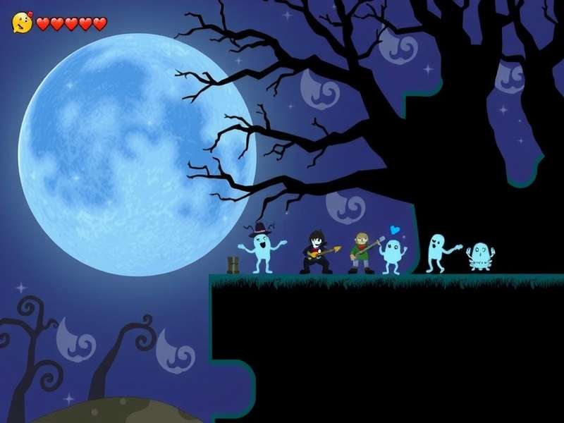 Ghost Band gameplay screenshot showing a spectral band performing