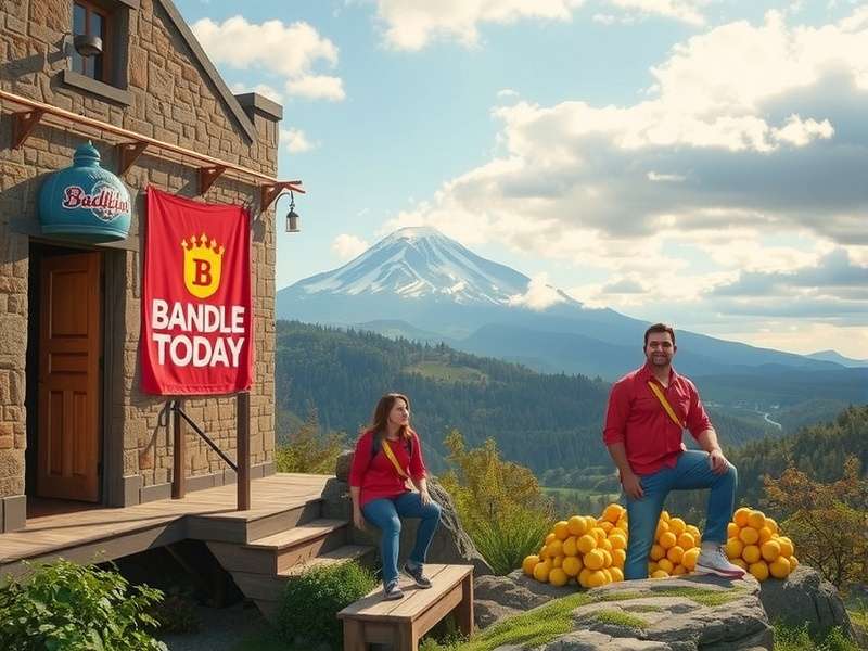 A gamer playing Bandle Today with a guitar controller