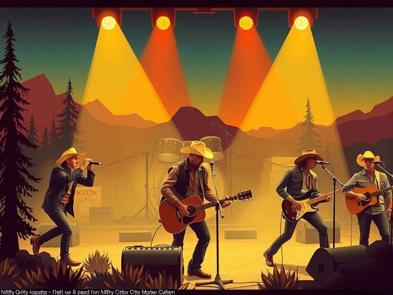 Nitty Gritty Dirt Band performing live on stage with energetic crowd