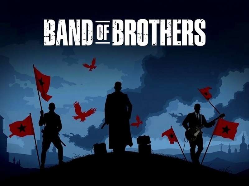 Vintage microphone and sheet music representing the Band of Brothers soundtrack