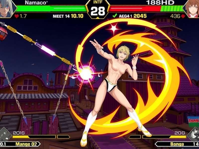 Vintage Bandai Namco arcade cabinets including Pac-Man and Galaga