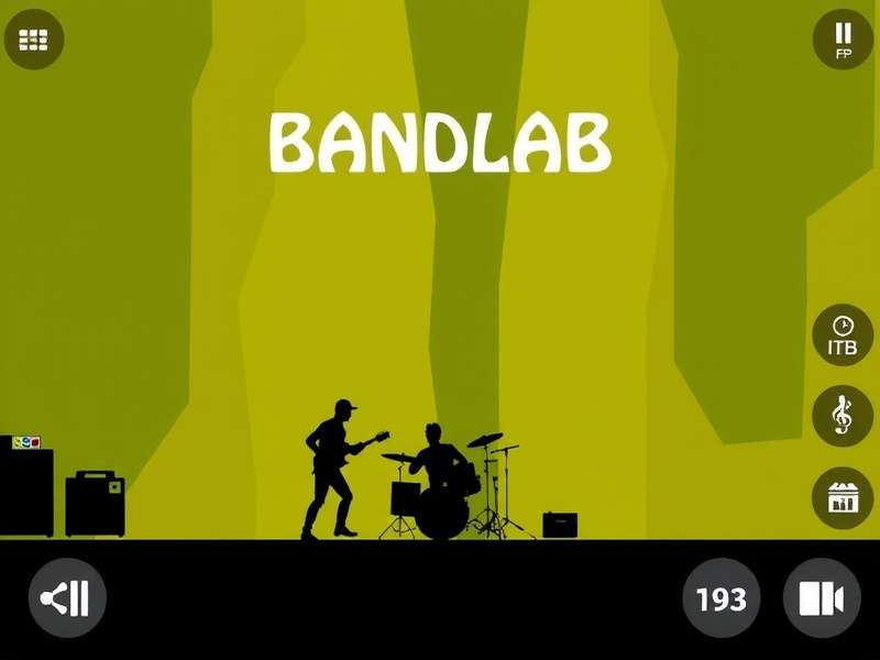 Modern musician using Bandlab App on a tablet and keyboard
