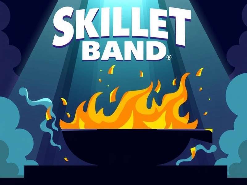 Skillet band performing live on stage with intense energy