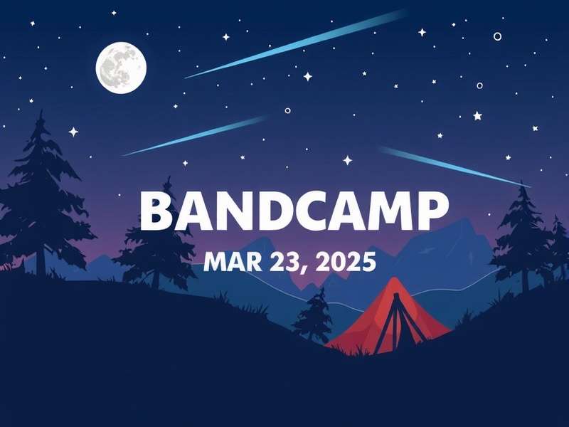 Bandcamp 2025 live performance stage with crowd and lights