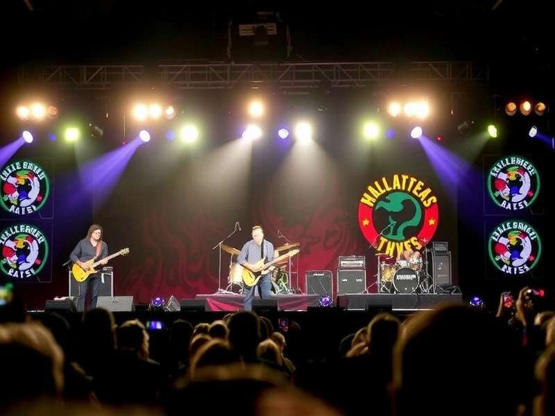 Dave Matthews Band performing live on stage with dramatic lighting and crowd energy