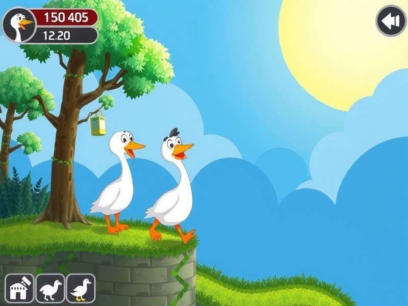 Goose Band gameplay screenshot showing a virtual band performing on stage with full crowd interaction