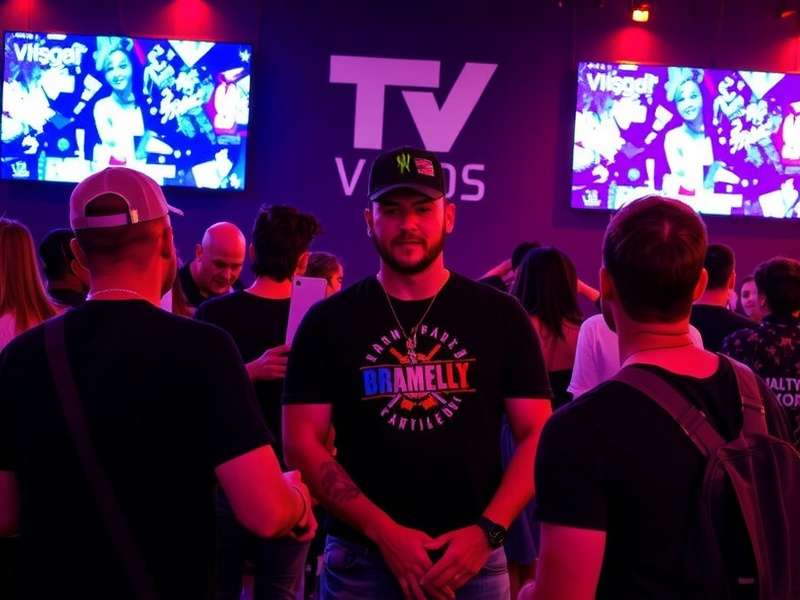 Tv Band Ao Vivo live performance on stage with energetic crowd and band members playing guitars and drums